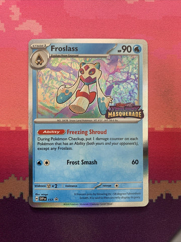 Pokemon Card Froslass 117 Black Star Promo STAMPED Twilight Masquerade Near Mint