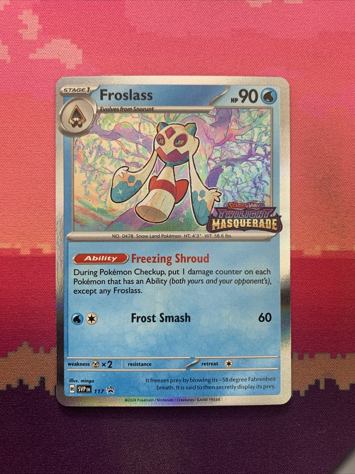 Pokemon Card Froslass 117 Black Star Promo STAMPED Twilight Masquerade Near Mint