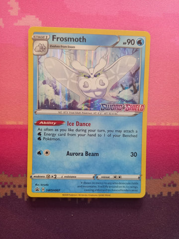 Pokemon Card Frosmoth SWSH007 Black Star Promo Sword & Shield STAMPED Near Mint