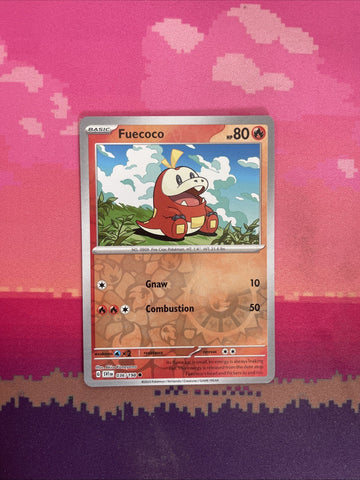 Pokemon Card Fuecoco Scarlet & Violet Reverse Holo Common 036/198 Near Mint
