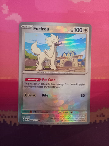 Pokemon Card Furfrou Prismatic Evolutions Masterball 088/131 Near Mint