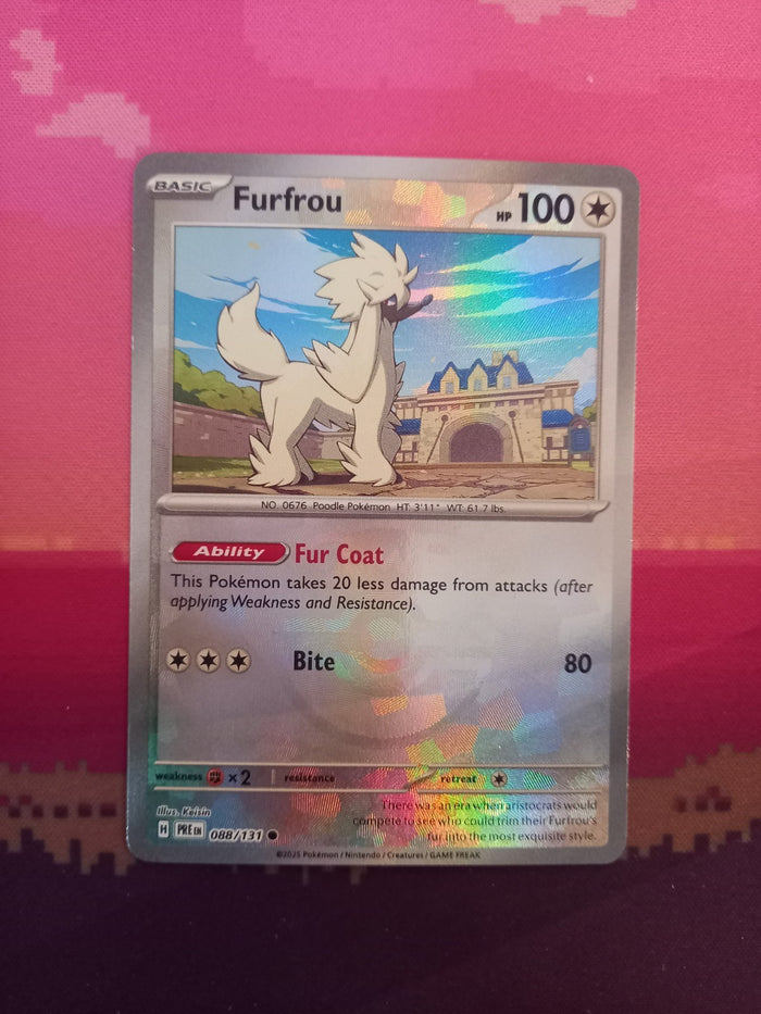Pokemon Card Furfrou Prismatic Evolutions Masterball 088/131 Near Mint