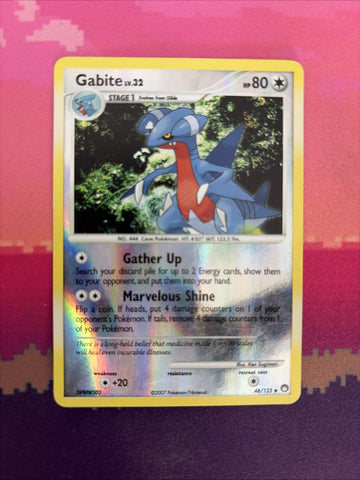 Pokemon Card Gabite Mysterious Treasures Reverse Holo Uncommon 48/123 Near Mint