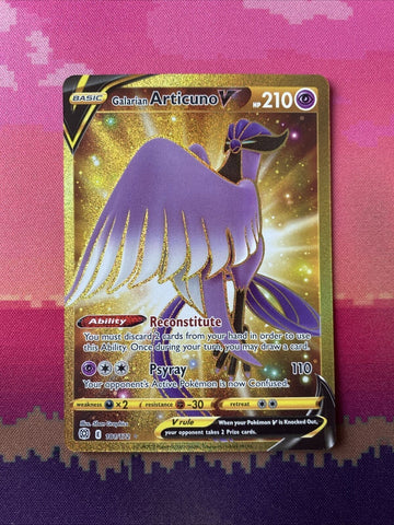 Pokemon Card Galarian Articuno V 181/172 Secret Rare Brilliant Stars Near Mint