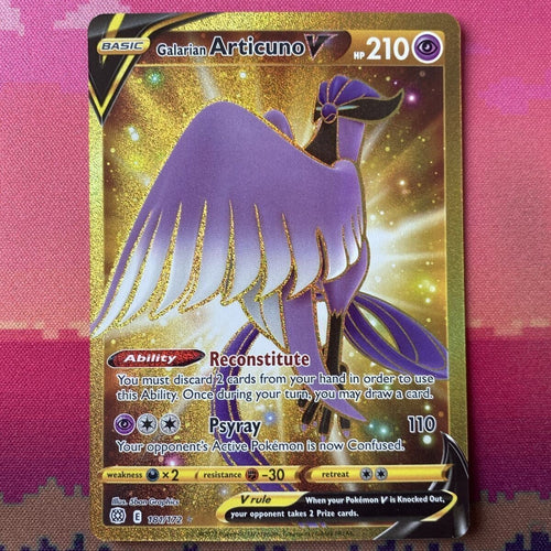Pokemon Card Galarian Articuno V 181/172 Secret Rare Brilliant Stars Near Mint