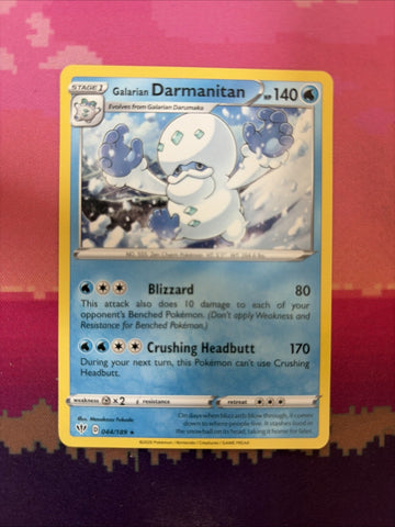Pokemon Card Galarian Darmanitan Darkness Ablaze Rare 044/189 Near Mint