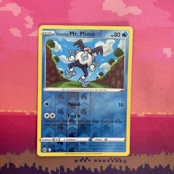 Pokemon Card Galarian Mr. Mime Crown Zenith Reverse Holo Common 030/159 NM