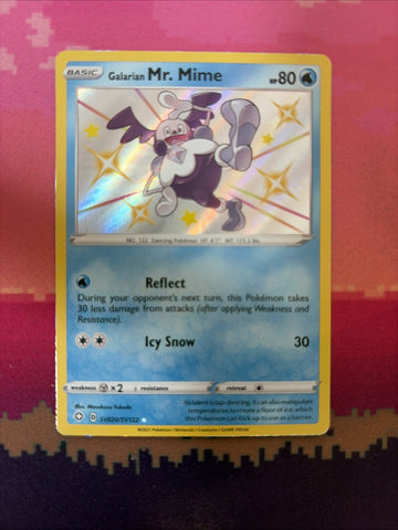 Pokemon Card Galarian Mr. Mime SV020/SV122 Shining Fates Hidden Near Mint