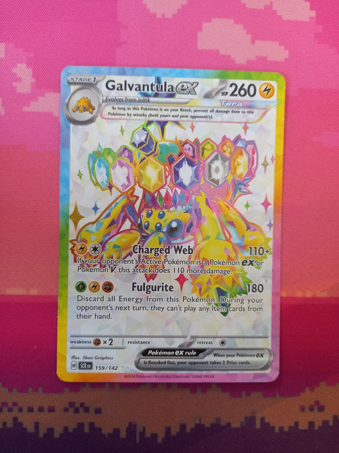 Pokemon Card Galvantula ex 159/142 Ultra Rare Stellar Crown Near Mint