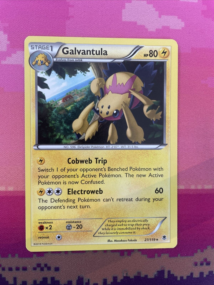 Pokemon Card Galvantula Phantom Forces Cracked Ice Rare 27/119 Near Mint