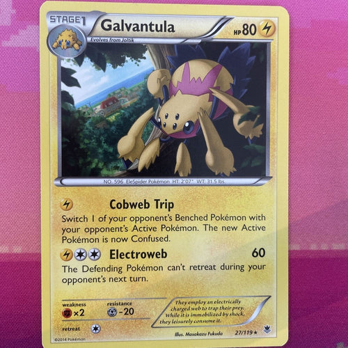 Pokemon Card Galvantula Phantom Forces Cracked Ice Rare 27/119 Near Mint