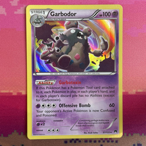 Pokemon Card Garbodor Breakpoint Holo Rare 57/122 Near Mint