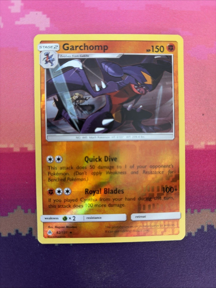 Pokemon Card Garchomp Forbidden Light Reverse Holo Rare 62/131 Near Mint