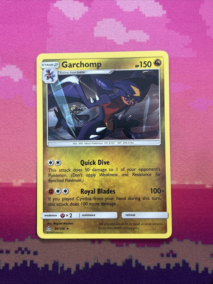 Pokemon Card Garchomp Ultra Prism Rare 99/156 Near Mint