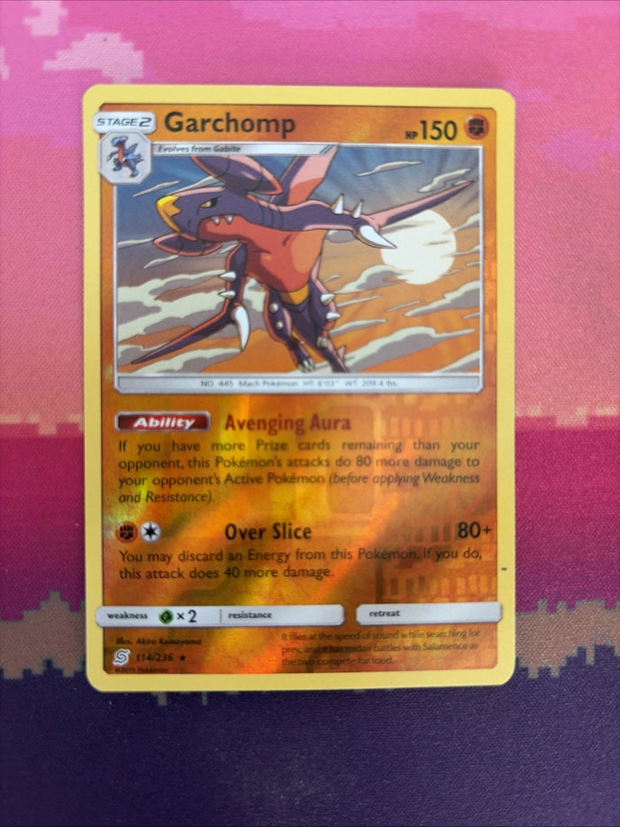 Pokemon Card Garchomp Unified Minds Reverse Holo Rare 114/236 Near Mint