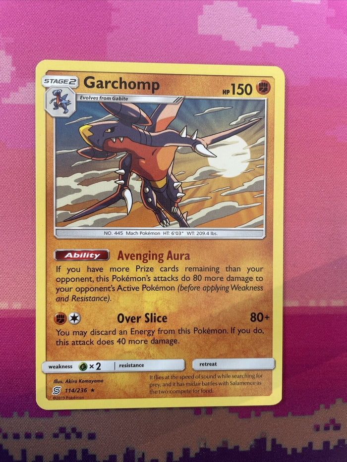 Pokemon Card Garchomp Unified Minds Rare 114/236 Near Mint