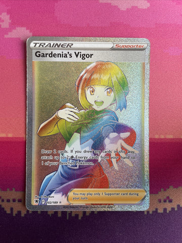 Pokemon Card Gardenia's Vigor 202/189 Rainbow Rare Astral Radiance Near Mint