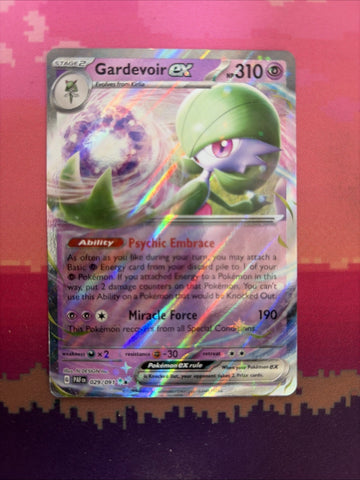 Pokemon Card Gardevoir ex 029/091 Double Rare Paldean Fates Near Mint