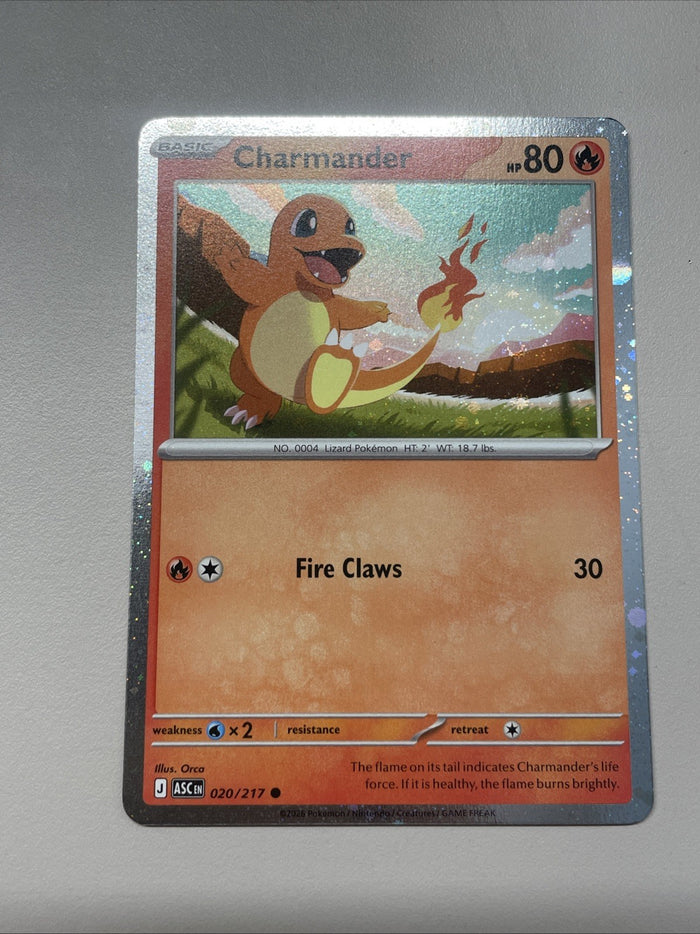 Pokemon Card Charmander Ascended Heroes Cosmo Holo 020/217 Near Mint