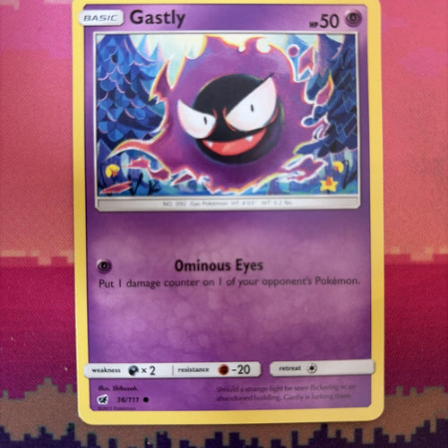 Pokemon Card Gastly Crimson Invasion Common 36/111 Near Mint