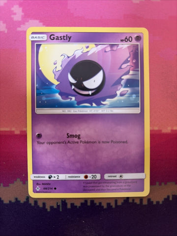 Pokemon Card Gastly Unbroken Bonds Common 68/214 Near Mint