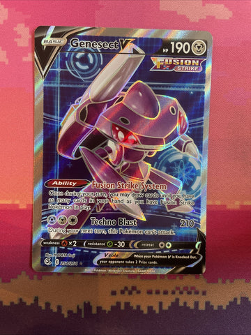 Pokemon Card Genesect V 254/264 Ultra Rare Fusion Strike Near Mint