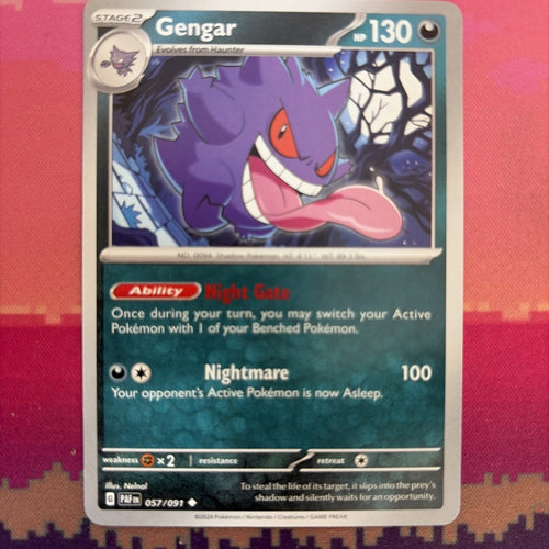 Pokemon Card Gengar Paldean Fates Uncommon 057/091 Near Mint