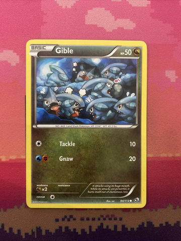 Pokemon Card Gible Legendary Treasures Common 94/113 Near Mint