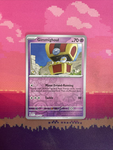 Pokemon Card Gimmighoul Surging Sparks Reverse Holo Common 097/191 Near Mint