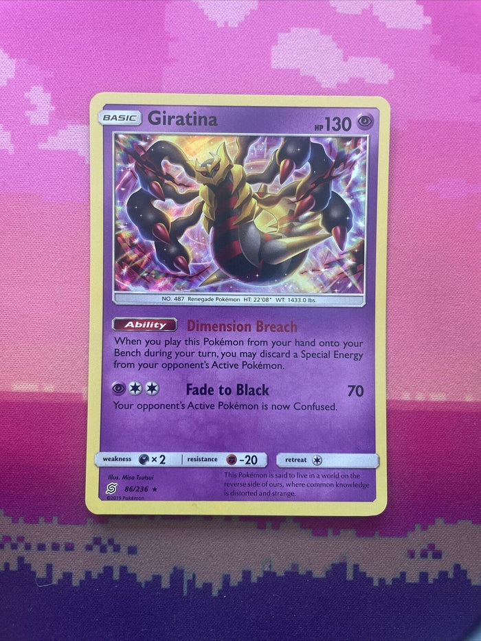 Pokemon Card Giratina Unified Minds Holo Rare 86/236 Near Mint