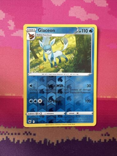 Pokemon Card Glaceon Astral Radiance Reverse Holo Rare 038/189 Near Mint