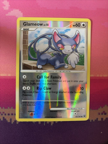 Pokemon Card Glameow LV.15 Majestic Dawn Reverse Holo 65/100 Near Mint