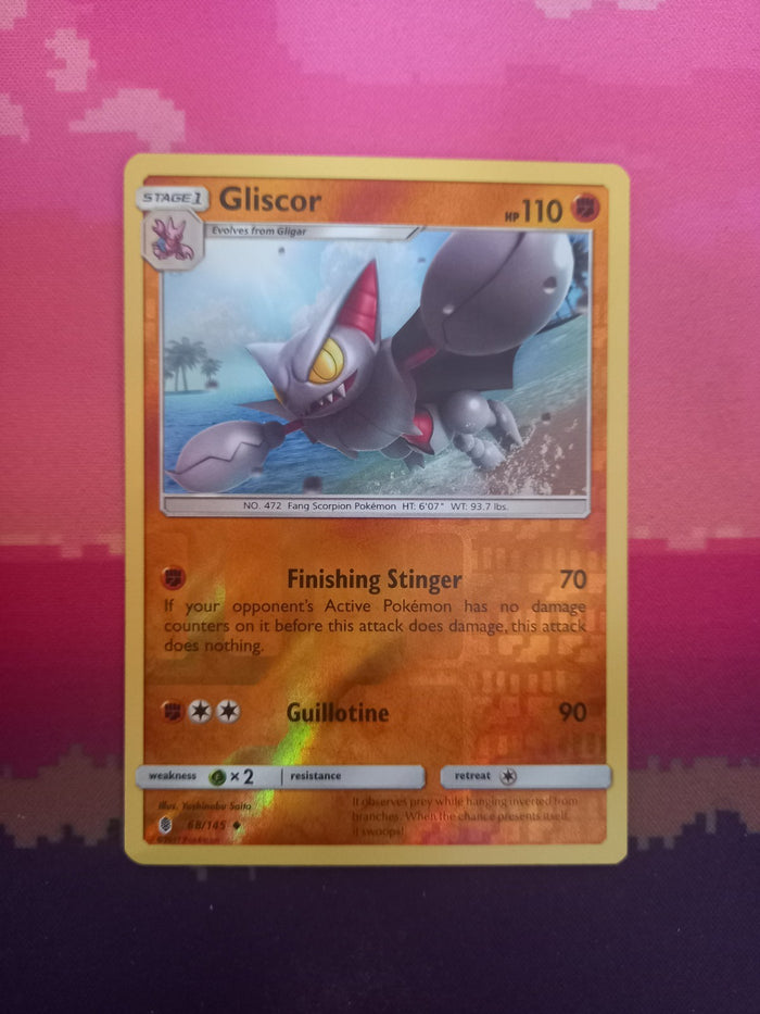 Pokemon card Gliscor 68/145 Reverse Holo Guardians Rising Near Mint