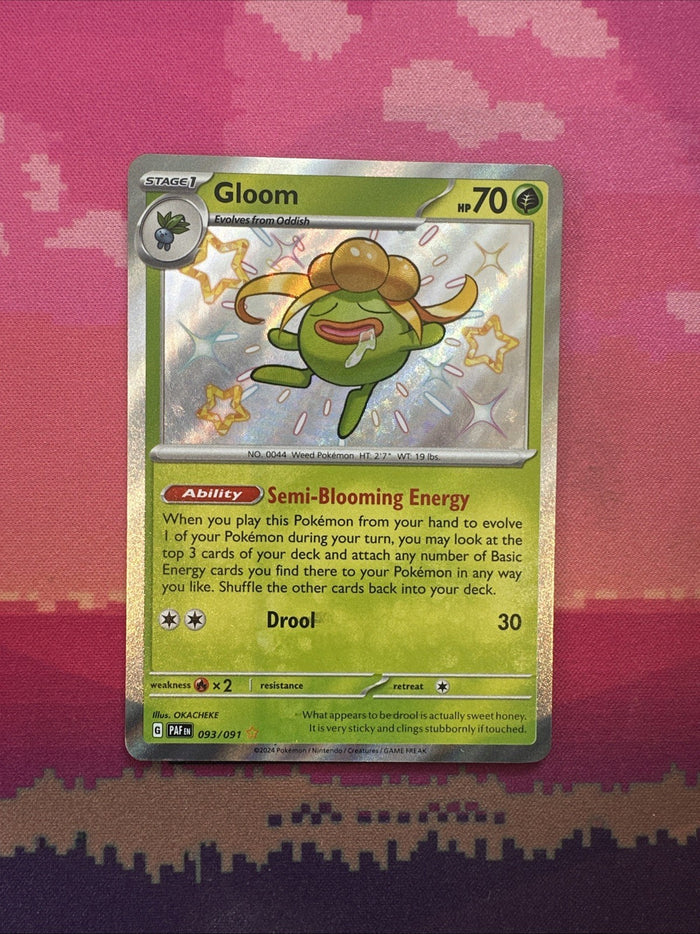 Pokemon Card Gloom 093/091 Shiny Paldean Fates Near Mint