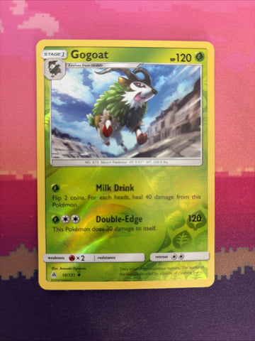 Pokemon Card Gogoat Forbidden Light Reverse Holo Uncommon 10/131 Near Mint