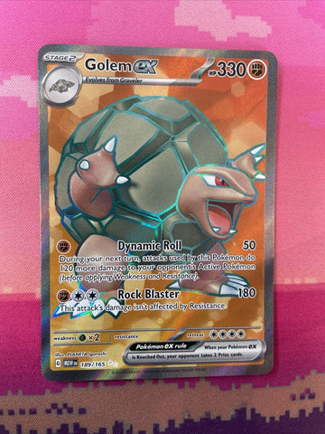 Pokemon Card Golem ex 189/165 Ultra Rare Near Mint