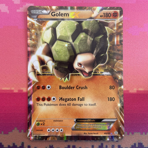 Pokemon Card Golem EX 46/83 Ultra Rare Half Art  Near Mint