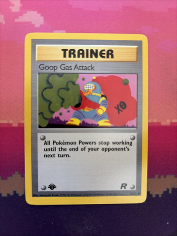 Pokemon Card Goop Gas Attack 1st Edition Common 78/82 Near Mint