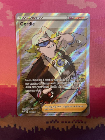 Pokemon Card Gordie 201/203 Ultra Rare Evolving Skies Near Mint
