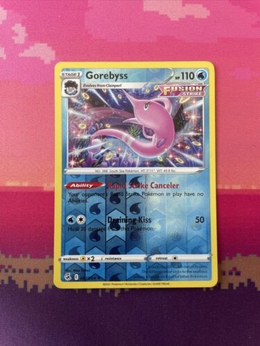 Pokemon Card Gorebyss Fusion Strike Reverse Holo Rare 067/264 Near Mint
