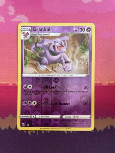 Pokemon Card Granbull Darkness Ablaze Reverse Holo Rare 071/189 Near Mint