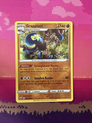 Pokemon Card Grapploct Chilling Reign Holo Rare 092/198 Near Mint