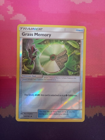 Pokemon card Grass Memory 143/181 Reverse Holo Team Up Near Mint