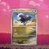 Pokemon Card Great Tusk Temporal Forces Reverse Holo Uncommon 096/162 Near Mint