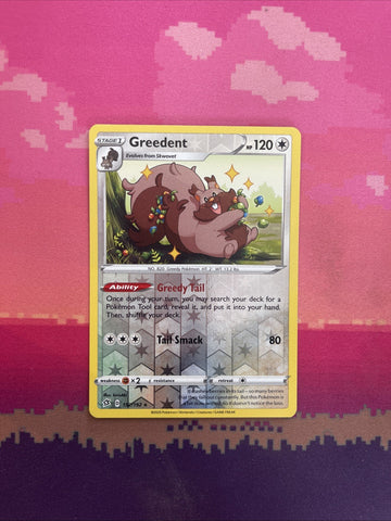 Pokemon Card Greedent Rebel Clash Reverse Holo Rare 152/192 Near Mint