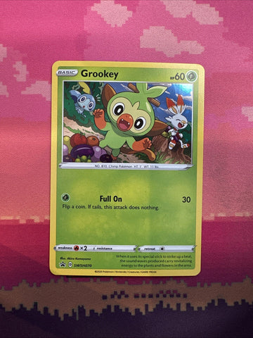 Pokemon Card Grookey SWSH070 Black Star Promo Near Mint