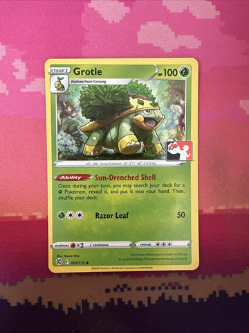 Pokemon Card Grotle Prize Pack Cosmo Holo 007/172 Near Mint