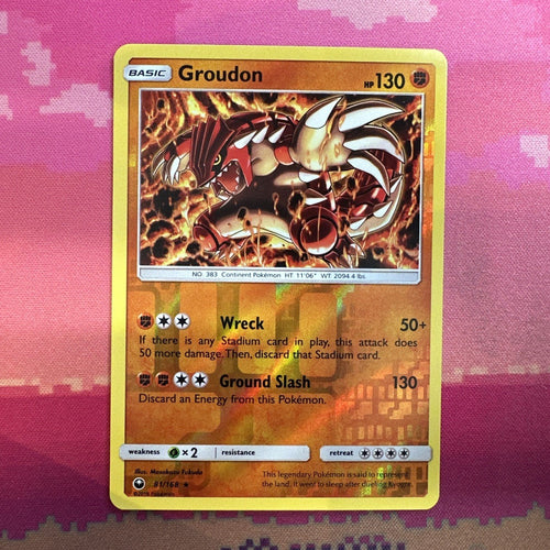 Pokemon Card Groudon Celestial Storm Reverse Holo Rare 81/168 Near Mint