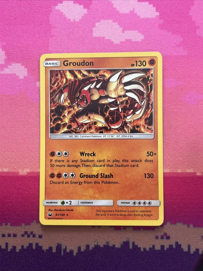 Pokemon Card Groudon Celestial Storm Holo Rare 81/168 Near Mint