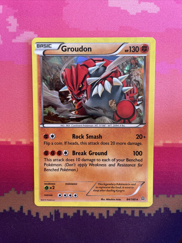 Pokemon Card Groudon Primal Clash Cracked Ice Holo Rare 84/160 Near Mint